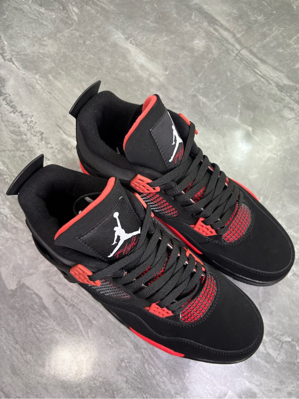 Air Jordan 4 Retro “Red Thunder” Men’s Lace-Up Basketball Sneakers - Picture 2 of 6